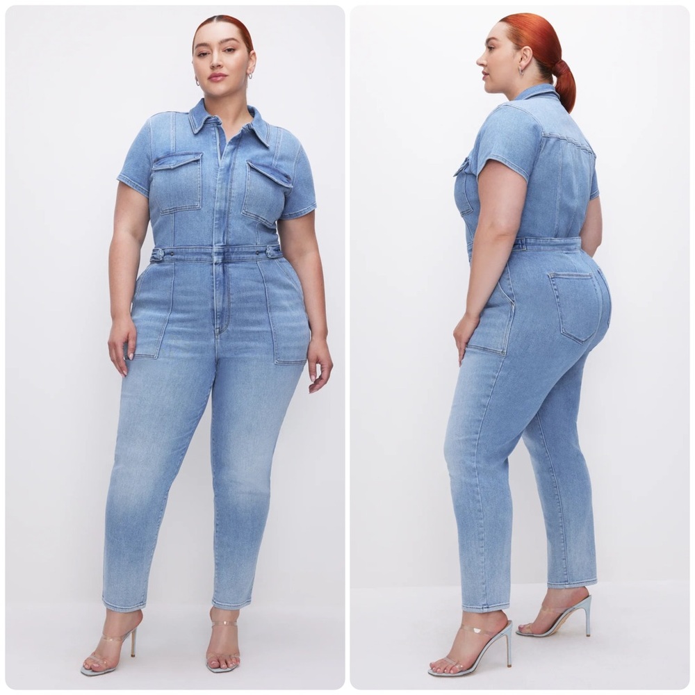 Good American denim jumpsuit 3X